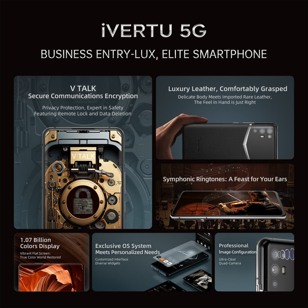 iVertu 5G Phone: The Shaded Calfskin & Double-Stitched Luxury