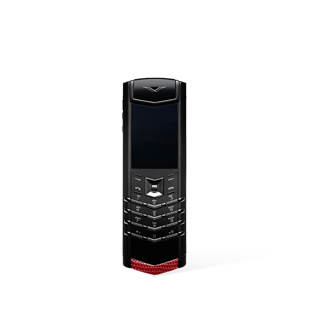 Signature V Red Lizard Skin – Pure Black