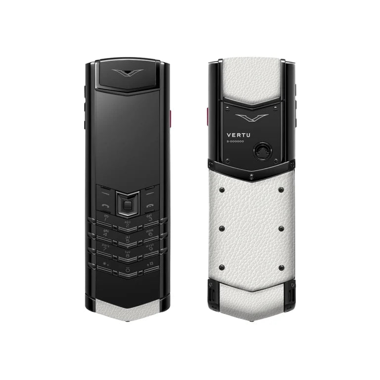 Signature S+ Black Steel Calfskin – Moonlight White