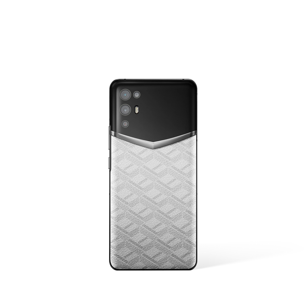 Ivertu Monogram Canvas Leather 5G Phone – White