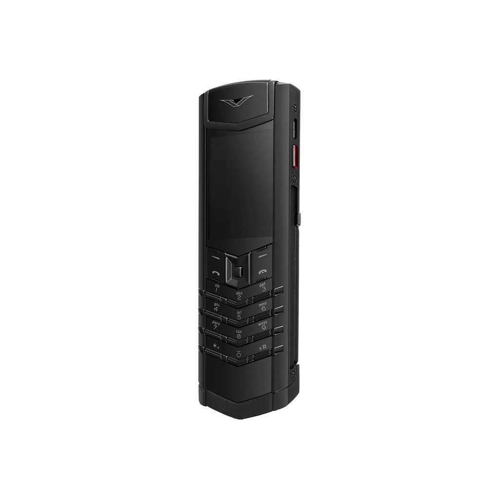 Vertu Signature S+ Black Steel Calfskin – Jade Black
