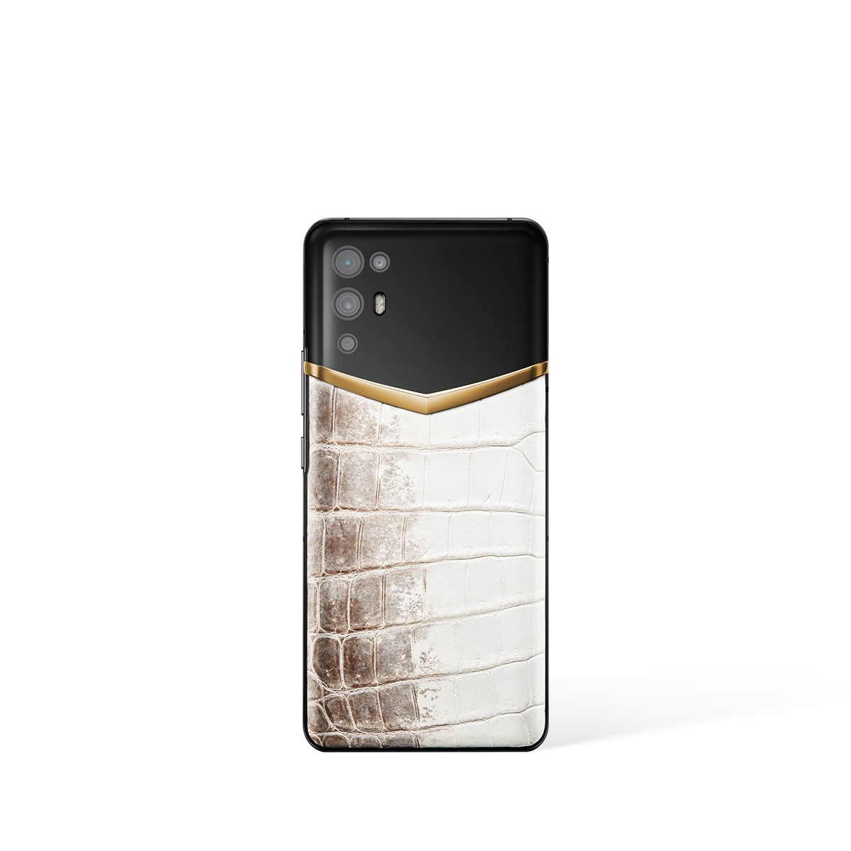 Ivertu 18K Gold Himalaya Alligator Skin 5G Phone
