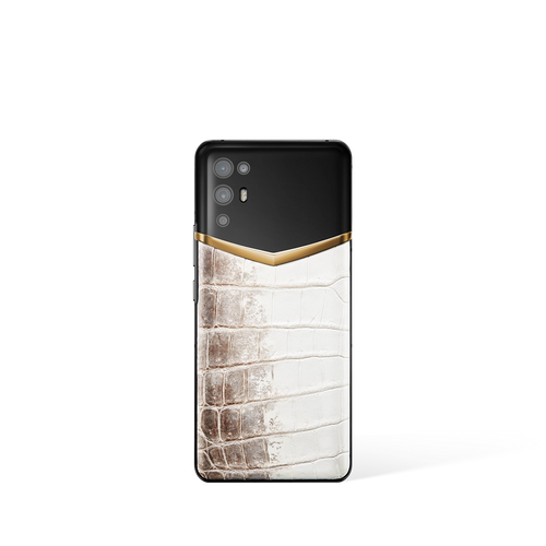 Ivertu 18K Gold Himalaya Alligator Skin 5G Phone