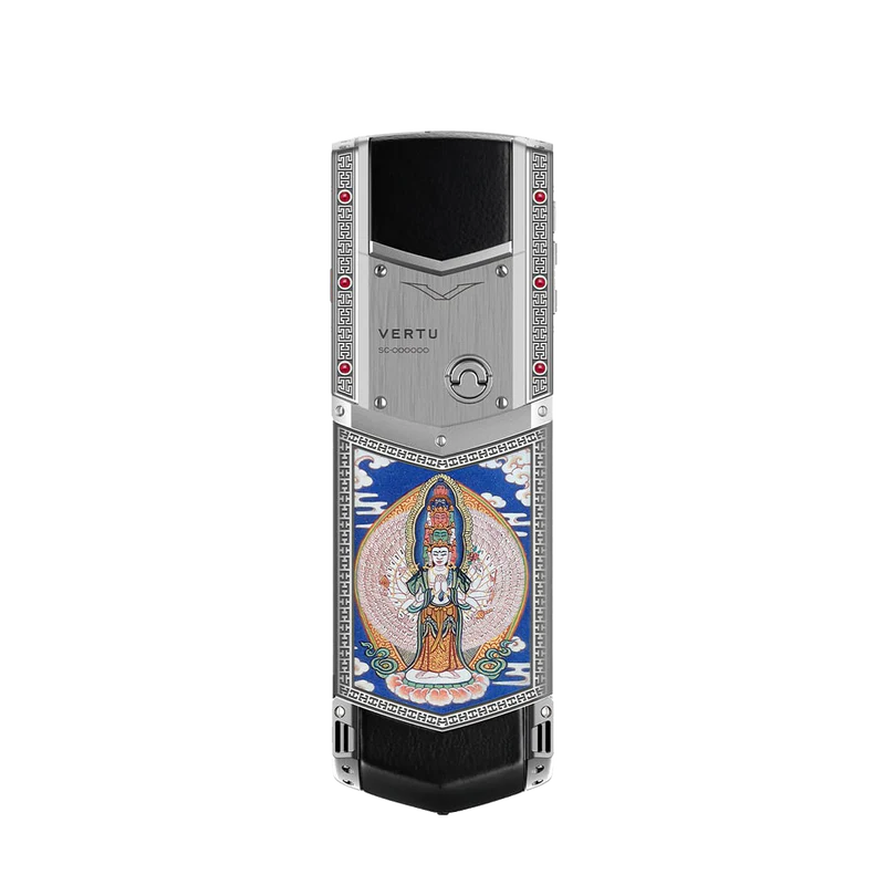 VERTU Signature V Thangka Phone: The Pure Silver Keypad Phone of Unrivaled Luxury