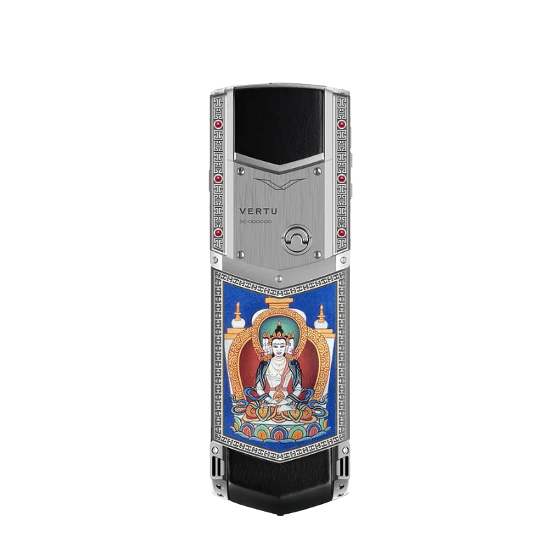 VERTU Signature V Thangka Phone: The Pure Silver Keypad Phone of Unrivaled Luxury