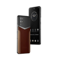 Ivertu Calfskin Stitching Phone – Red & Brown