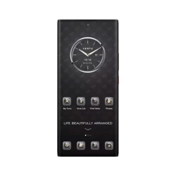 Metavertu 1 Curve Screen Race Track Design Alligator Skin 5G Web3 Phone – Black