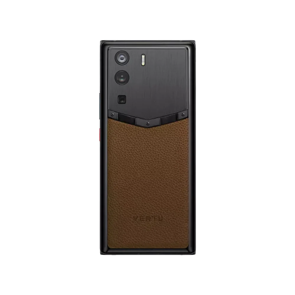 Metavertu 1 Curve Screen Frameless Calfskin 5G Web3 Phone – Brown