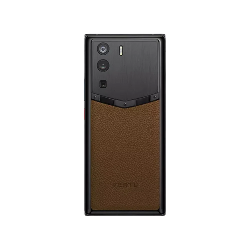 Metavertu 1 Curve Screen Frameless Calfskin 5G Web3 Phone – Brown