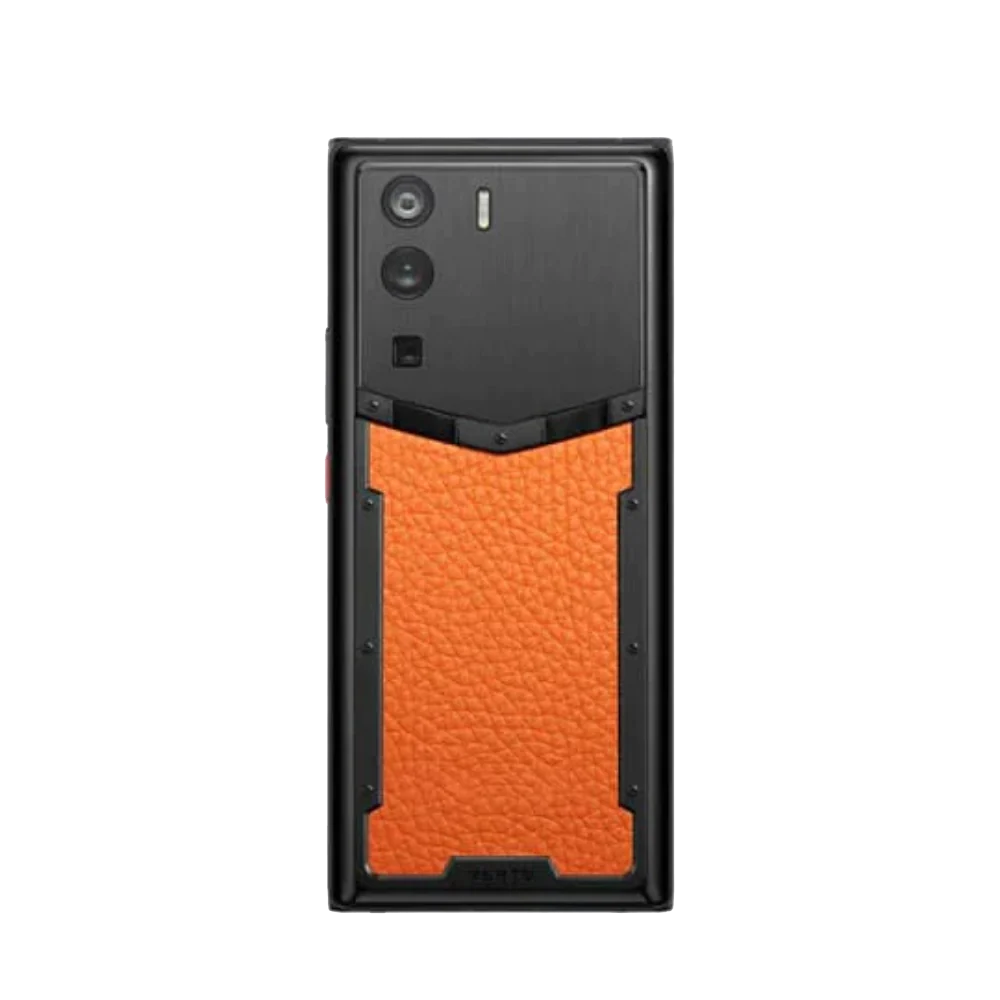 Metavertu 1 Curve Screen Calfskin 5G Web3 Phone – Dawning Orange