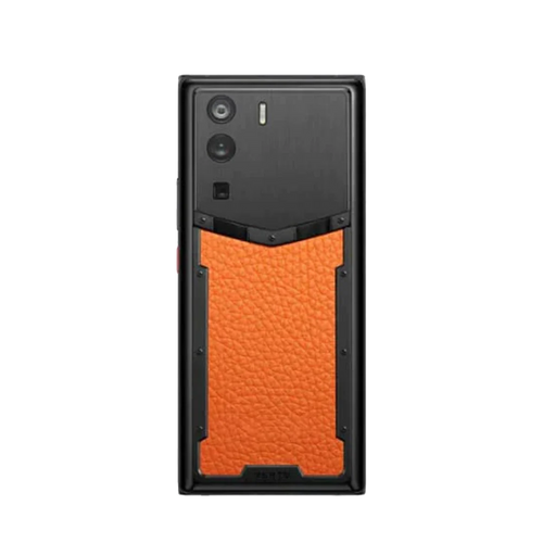 Metavertu 1 Curve Screen Calfskin 5G Web3 Phone – Dawning Orange