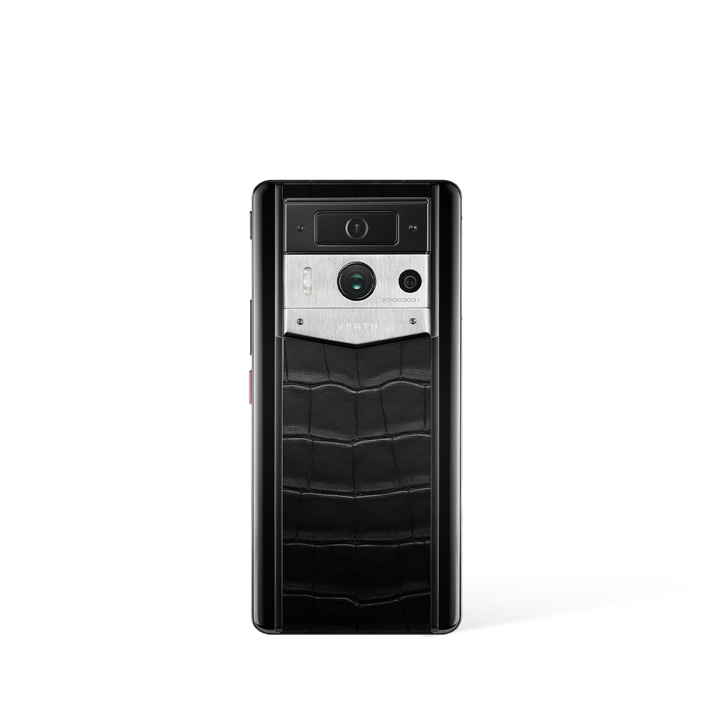 Metavertu Max Alligator Black Ceramic Frame Silver Plate