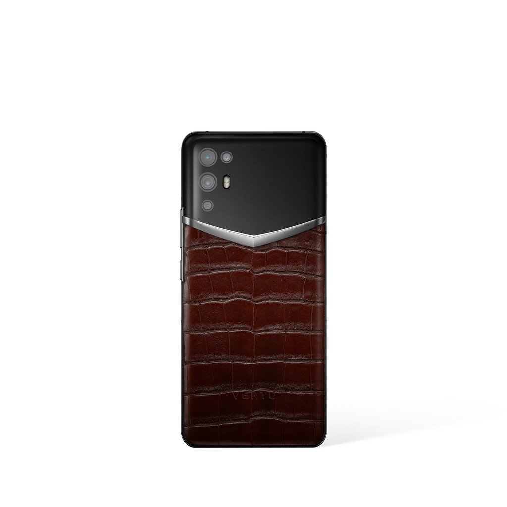 Ivertu Alligator Skin 5G Phone – Amber Brown