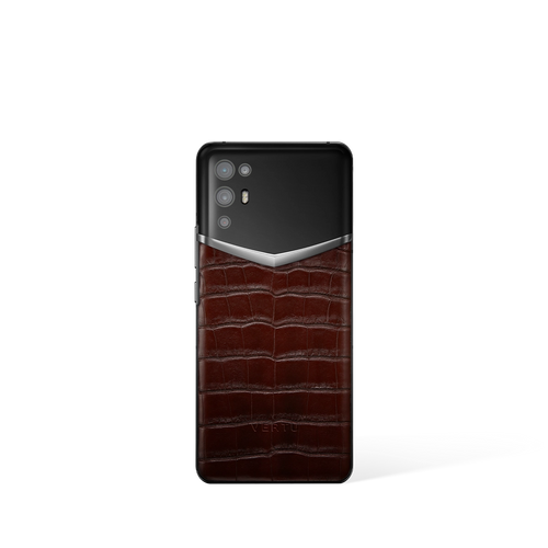 Ivertu Alligator Skin 5G Phone – Amber Brown