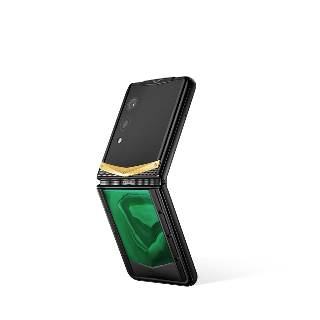 Quantum Flip Agate – Emerald green Gold V