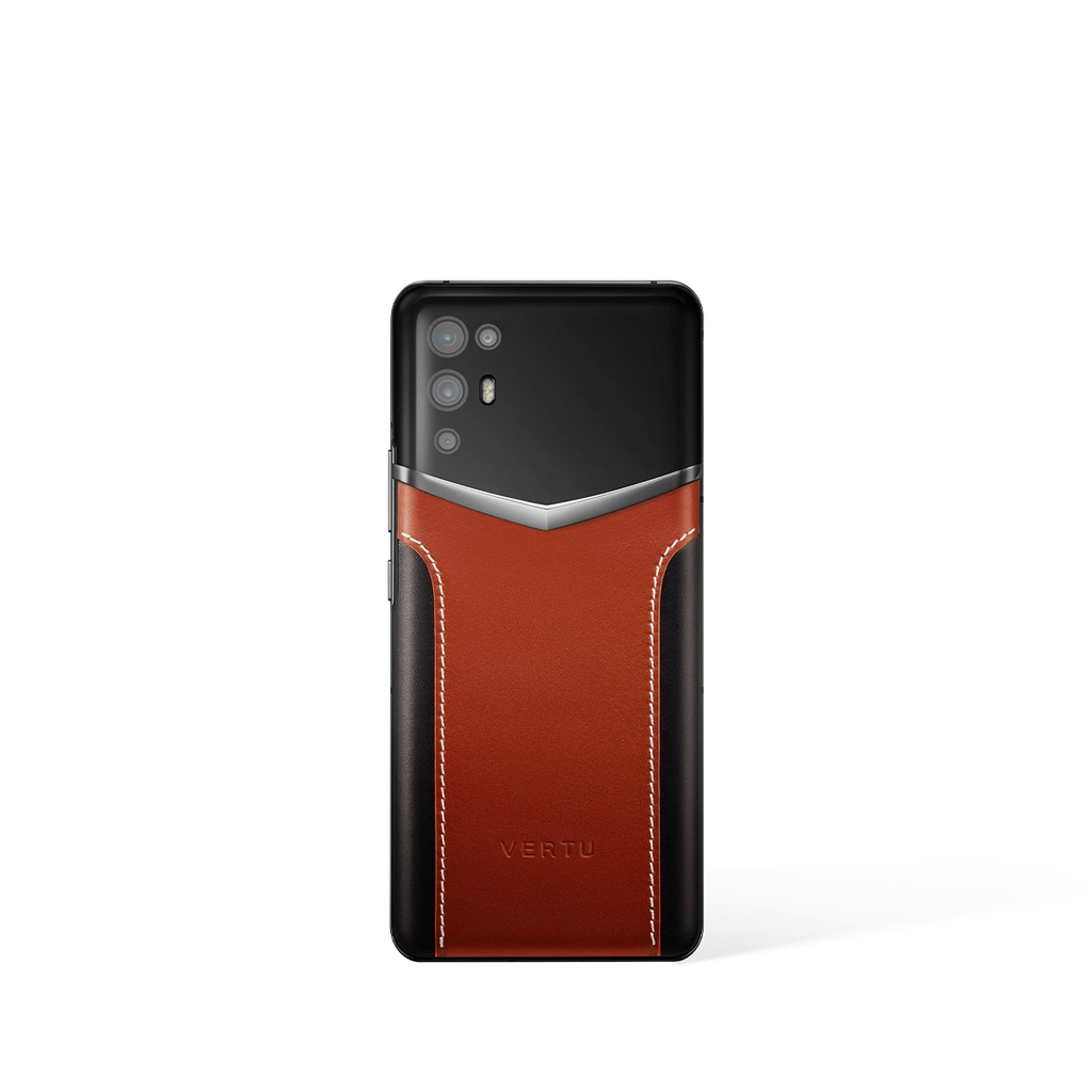 Ivertu Calfskin Stitching Phone – Brown & Black