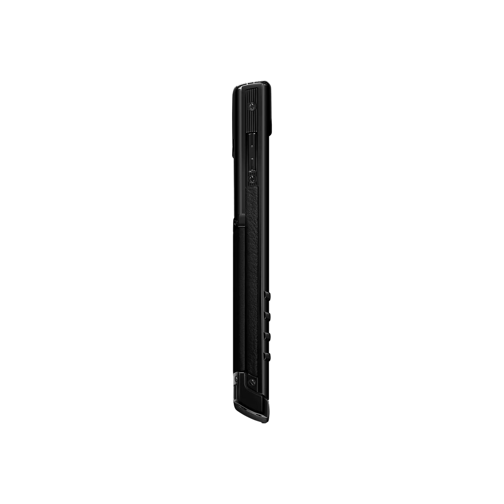 Vertu Signature S+ Black Steel Calfskin – Jade Black