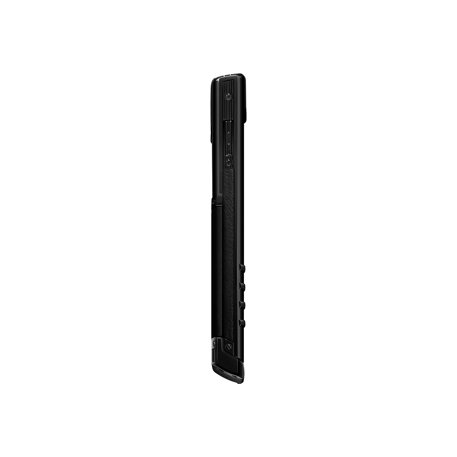 Vertu Signature S+ Black Steel Calfskin – Jade Black