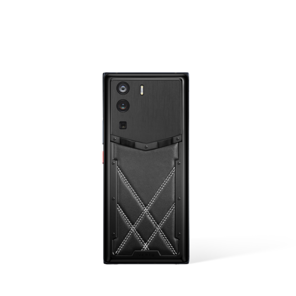 Metavertu 1 Curve Screen Stitching Calfskin 5G Web3 Phone Set – Black