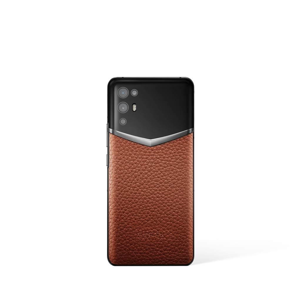 Ivertu Plus Calfskin 5G Phone – Caramel Brown