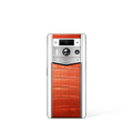 Metavertu 2 Max Screen White Alligator Skin Web3 AI Phone – Orange (Silver Case)