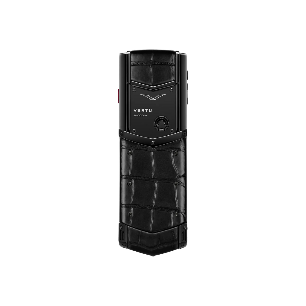 Vertu Signature S+ Black Steel Alligator Skin – Basalt Black