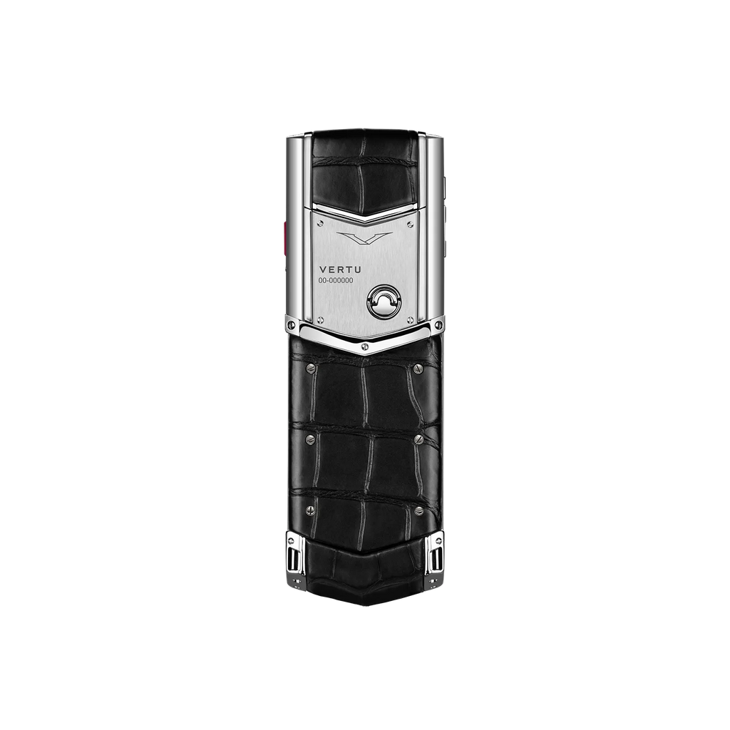Signature S+ White Steel Alligator Skin – Basalt Black