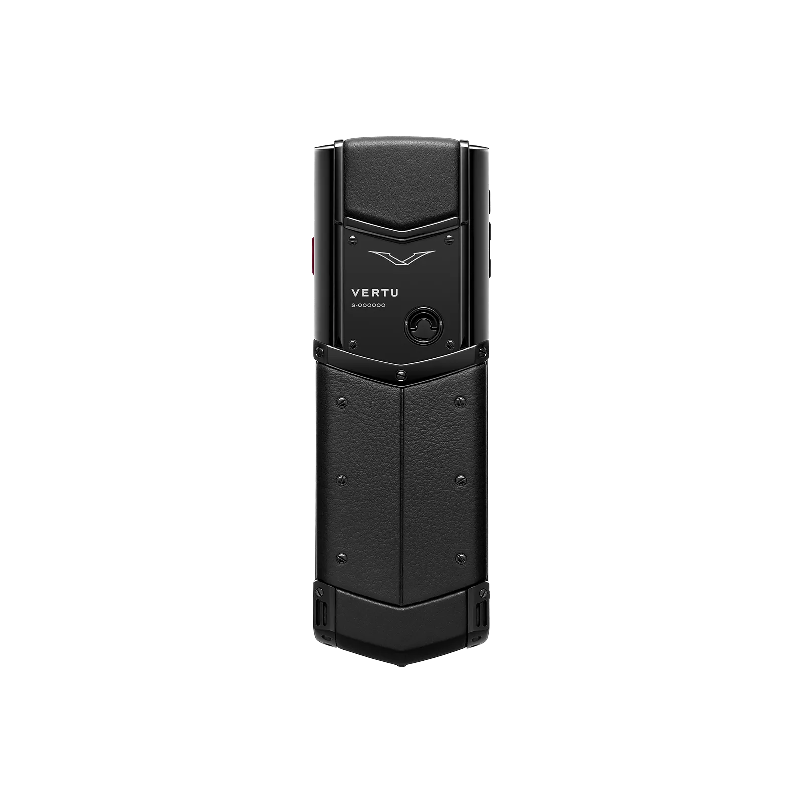Vertu Signature S+ Black Steel Calfskin – Jade Black