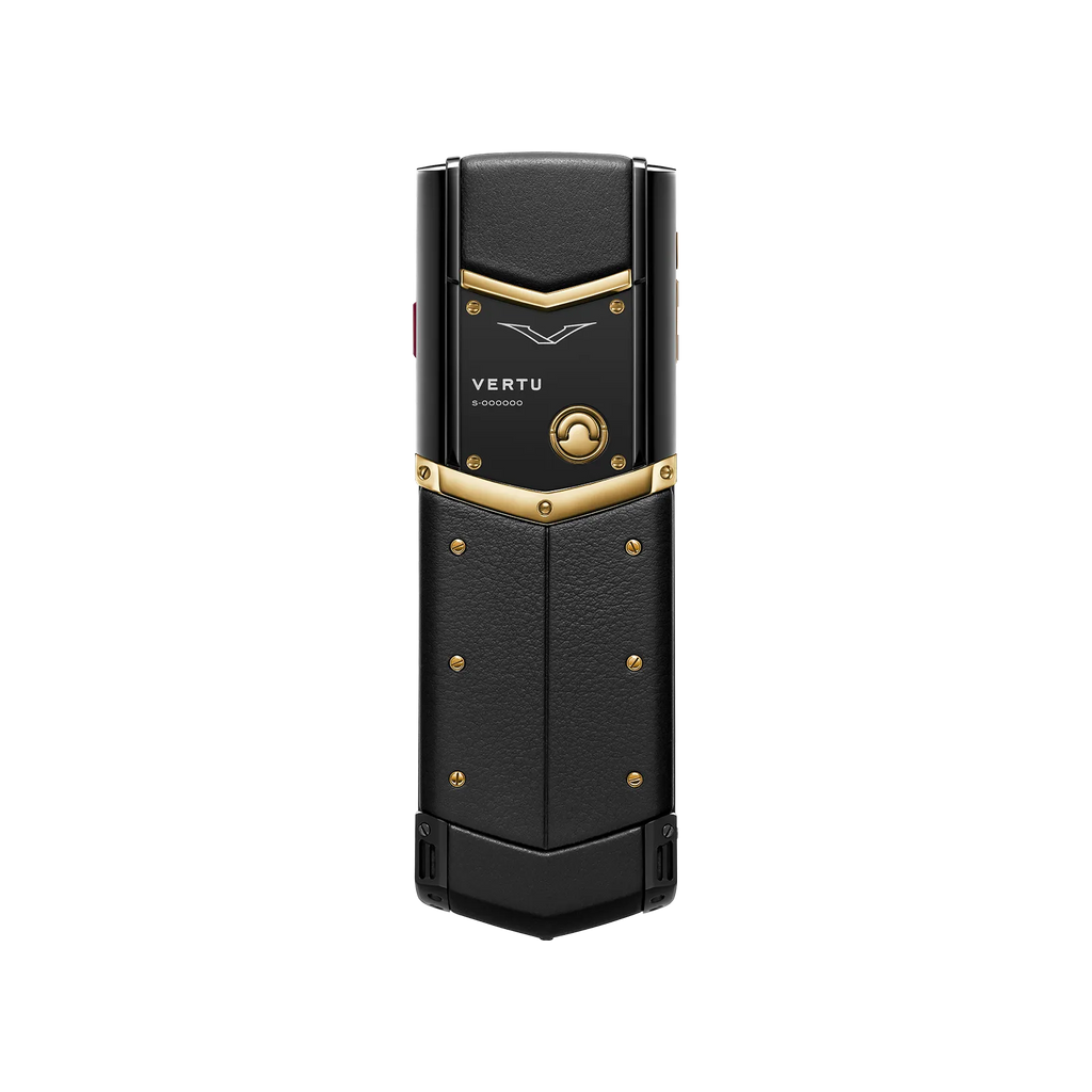 Vertu Signature S+ Black Gold Calfskin – Jade Black