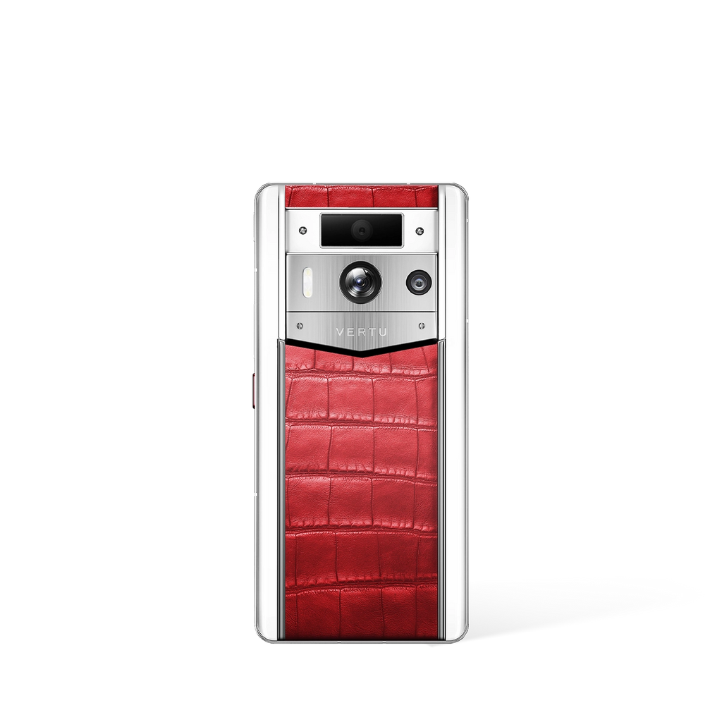 Metavertu 2 Max Screen: Flame Red Alligator Web3 AI Phone of Unrivaled Luxury