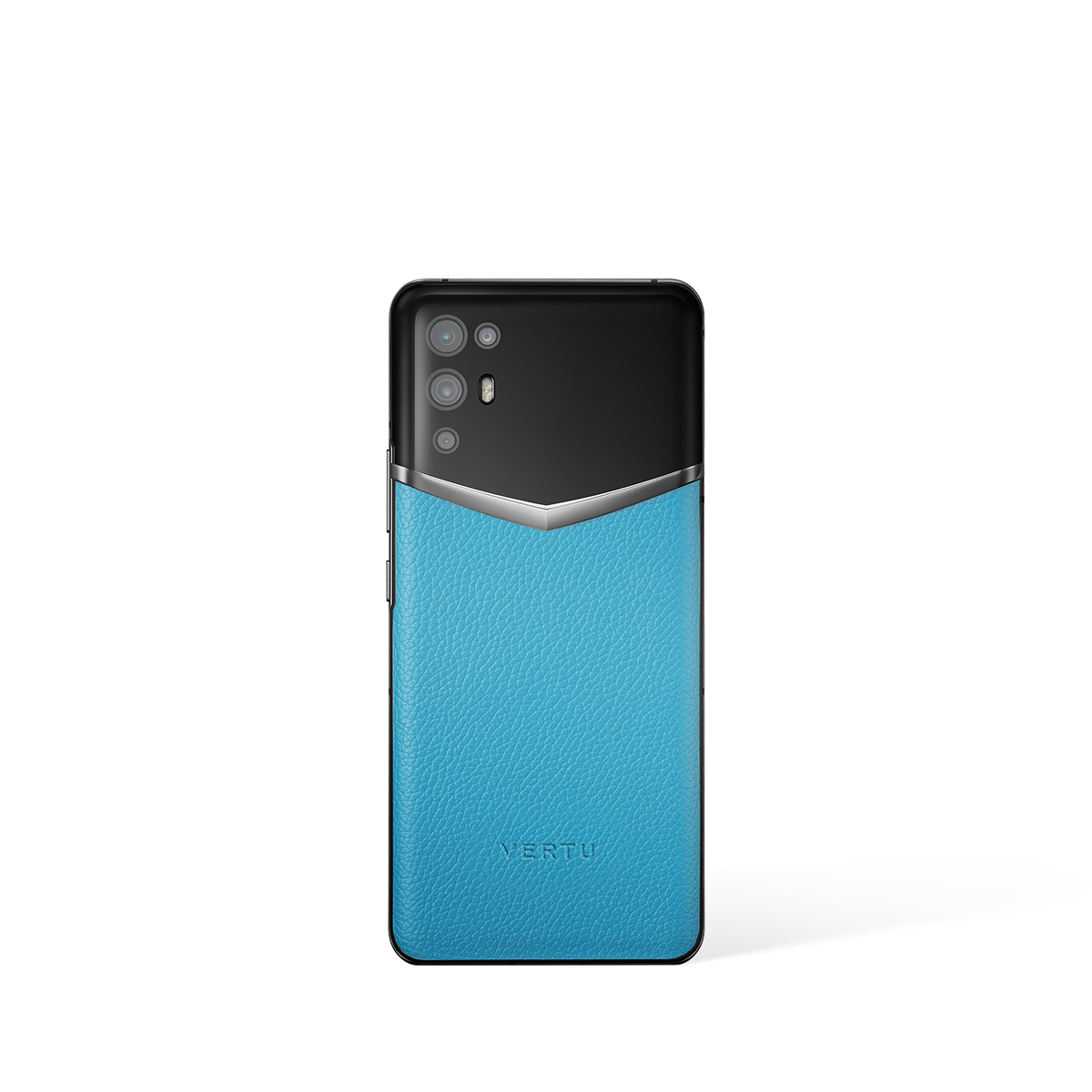 Ivertu Calfskin 5G Phone: Lake Blue Luxury