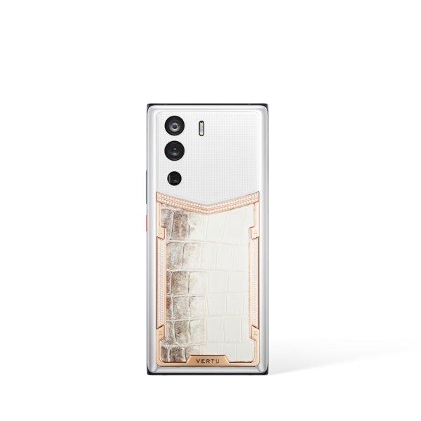 Metavertu 1 Curve Screen Himalaya Alligator Skin 18K Gold & Diamonds 5G Web3 Phone