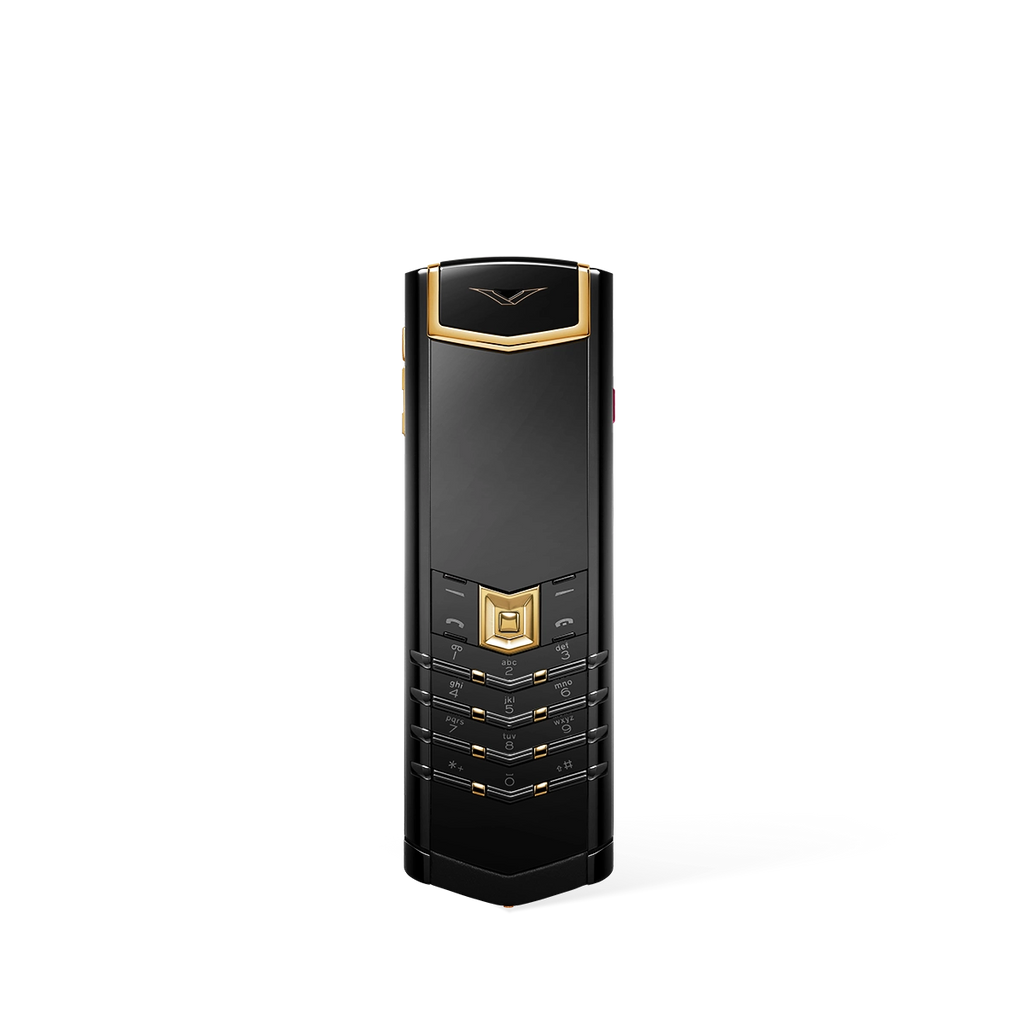 Vertu Signature S+ Black Gold Calfskin – Jade Black