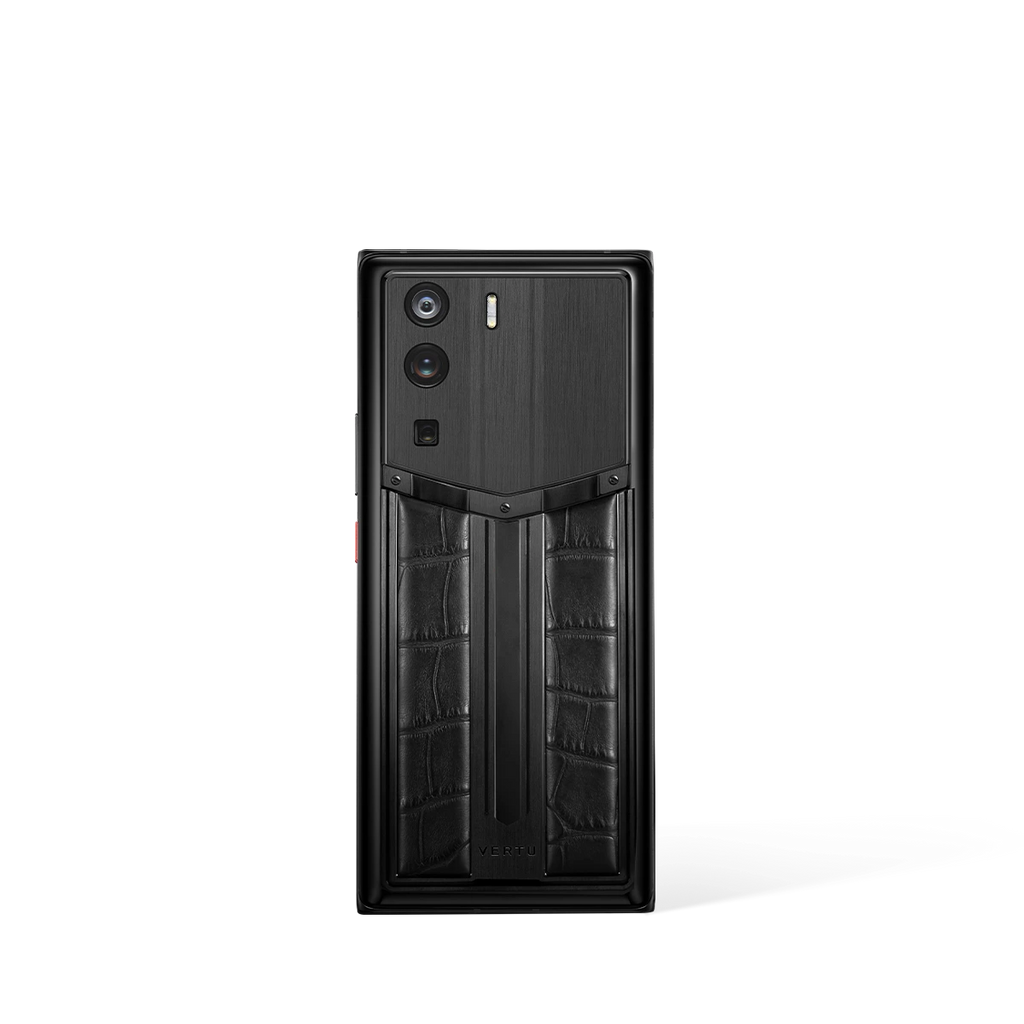 Metavertu 1 Curve Screen Race Track Design Alligator Skin 5G Web3 Phone – Black