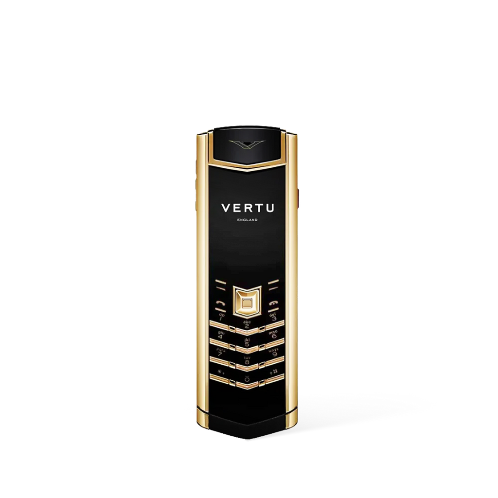 VERTU Signature V Full Gold 4G Phone: Pure Black Luxury