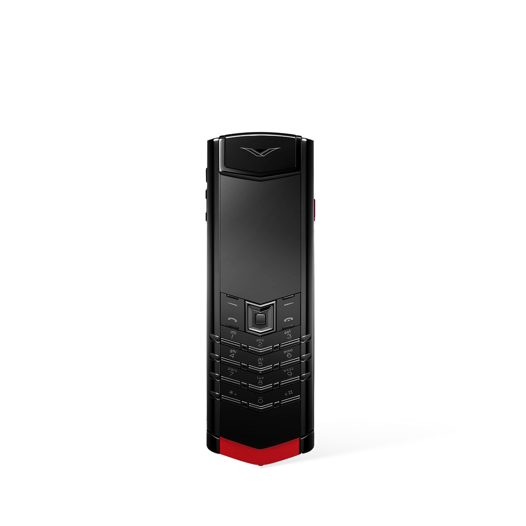 Signature S+ Black Steel Calfskin – Raspberry Red