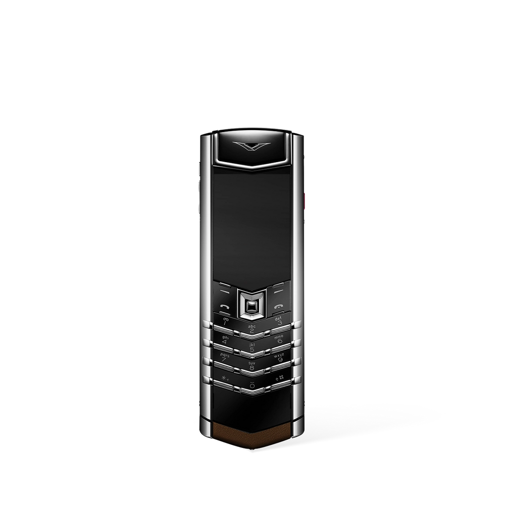 Signature S+ White Steel Alligator Skin – Amber Brown