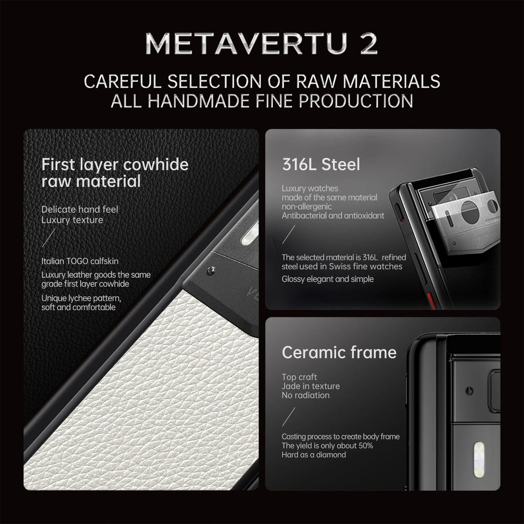 Metavertu Max Calfskin White Ceramic Frame