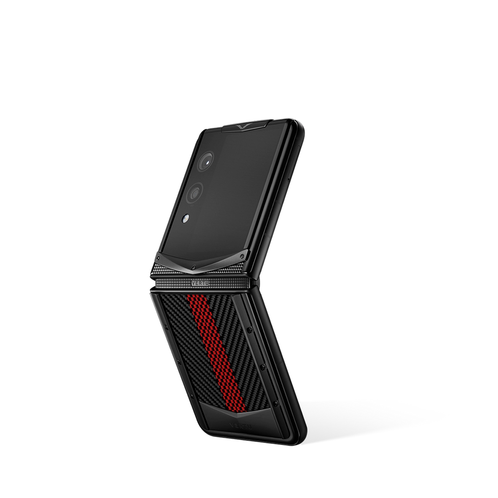 Quantum Flip Phone – Carbon Texture Series, Auspicious Phoenix