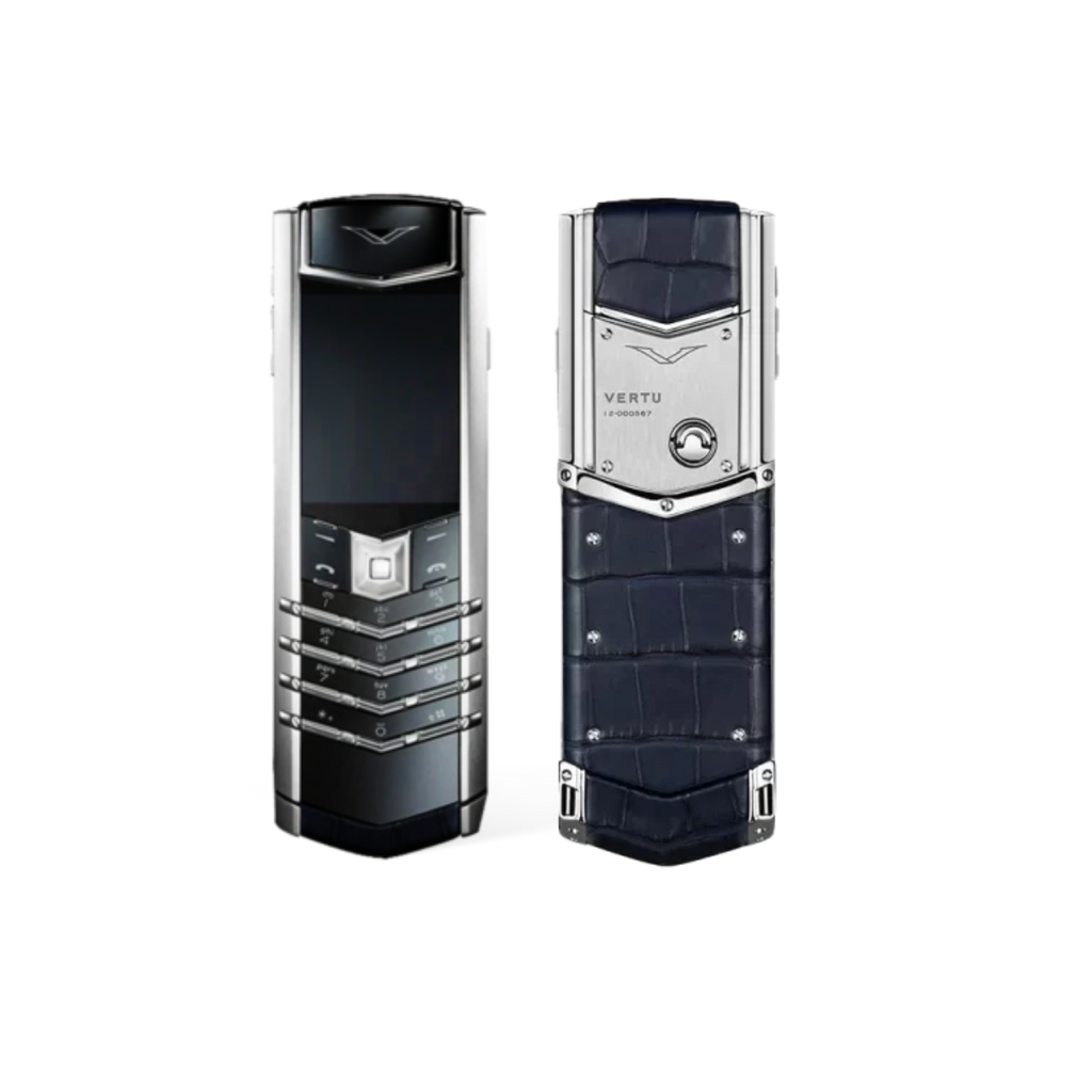 Signature V Alligator Skin 4G Phone – Navy Blue