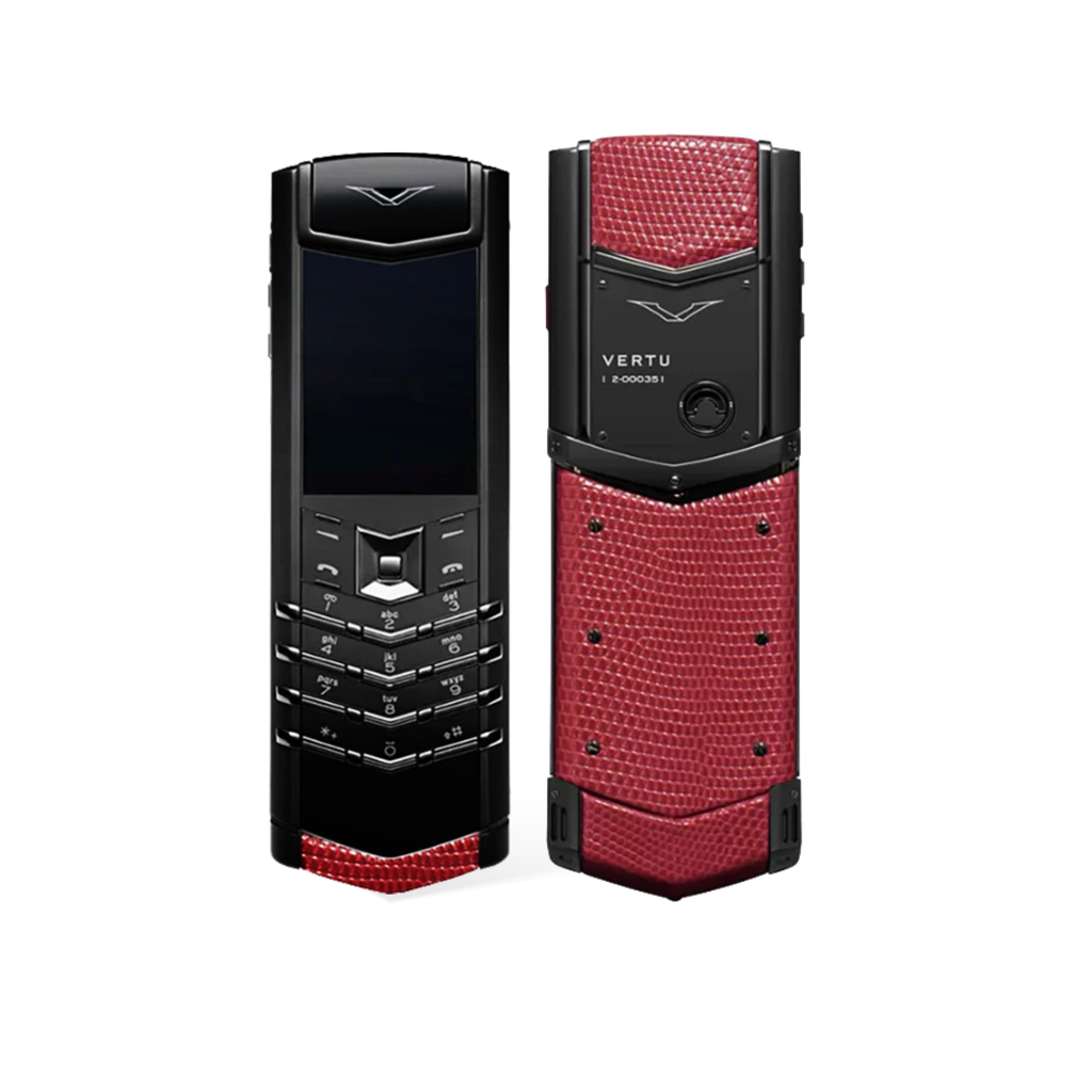 Signature V Red Lizard Skin – Pure Black