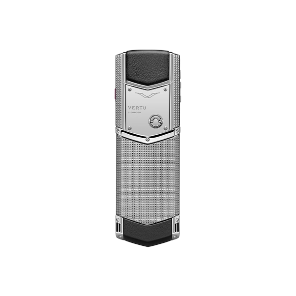 Signature S+ Clous De Paris Phone – Pure Silver